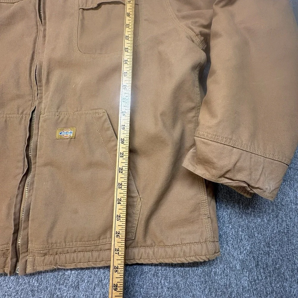 Vintage Dickies Hooded Jacket Men's 2XL Brown Duck Canvas Workwear Chore Detroit